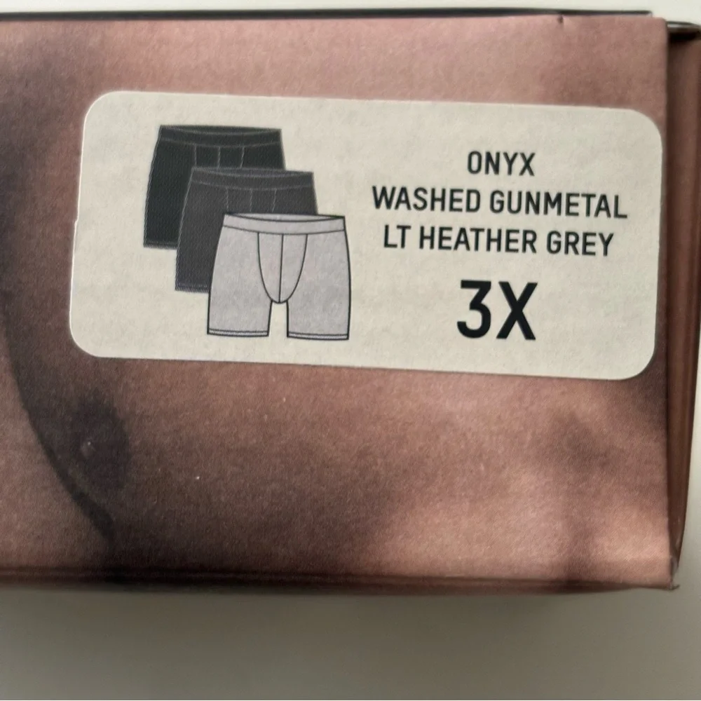 SKIMS Men’s 5” Boxer Brief 3-Pack Heather Multi Size 3X New Waist 48-50”